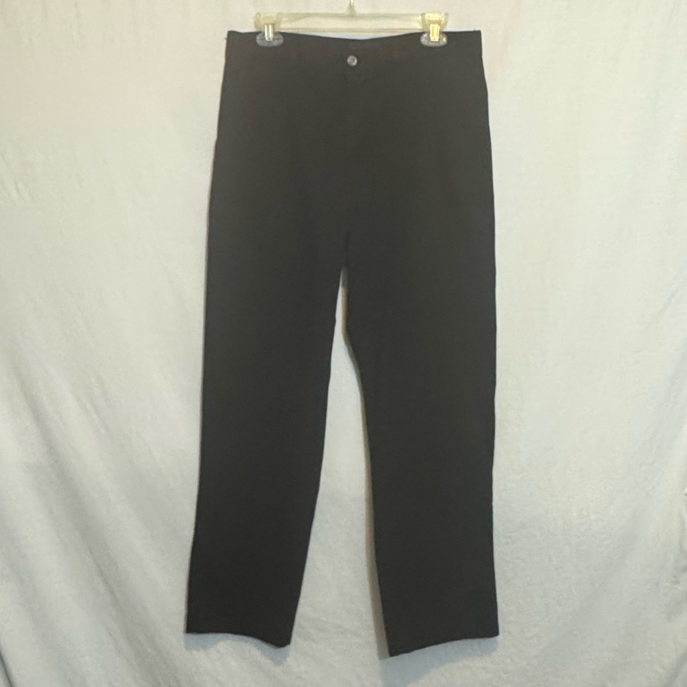 B-145 Men’s‎ Puritan Black Flat Front Dress Pants Size 34x32